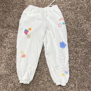 Pacsun sweatpants white cute size small